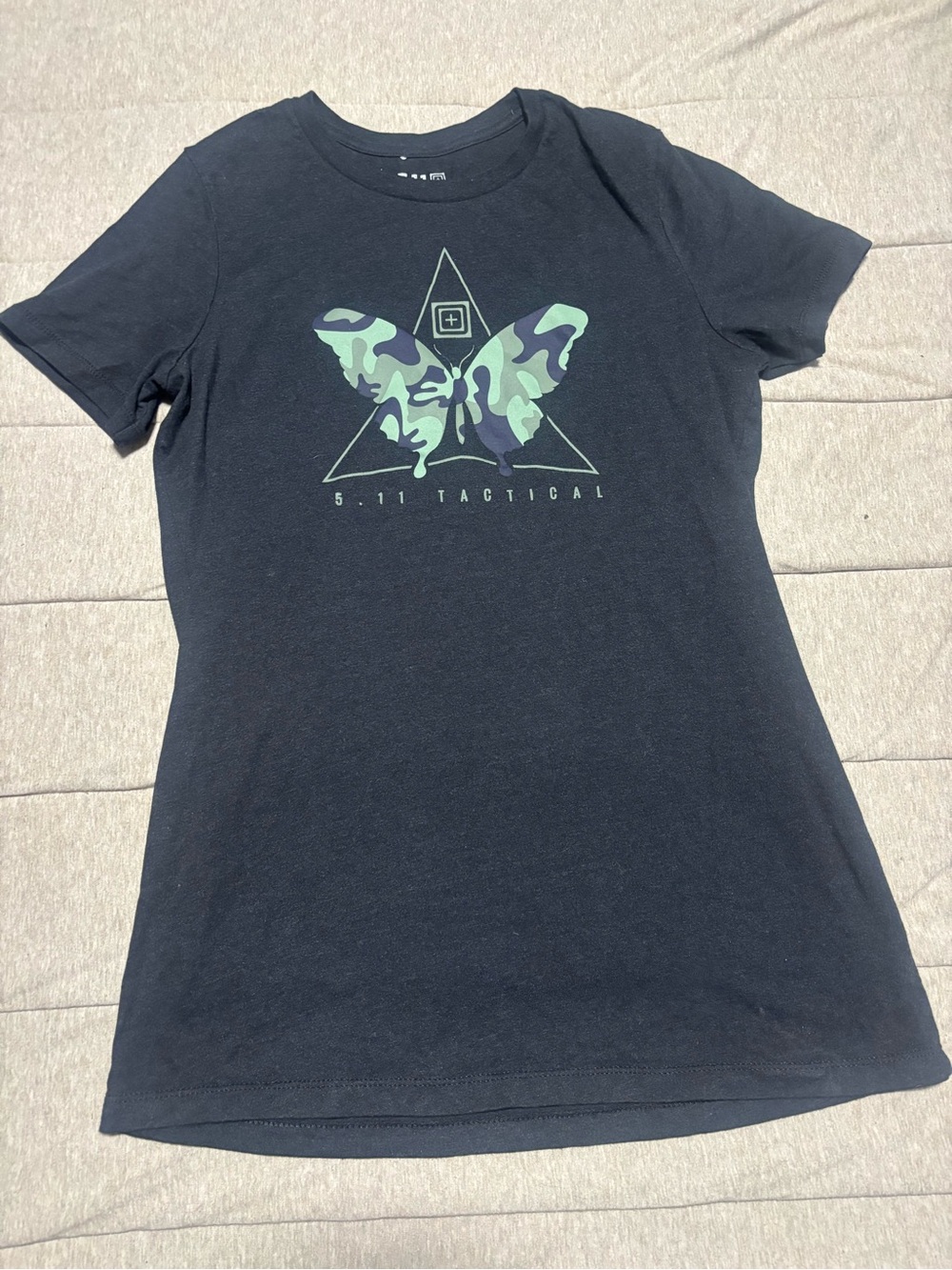 5.11 Tactical Black Shirt with White Logo Print youth XL